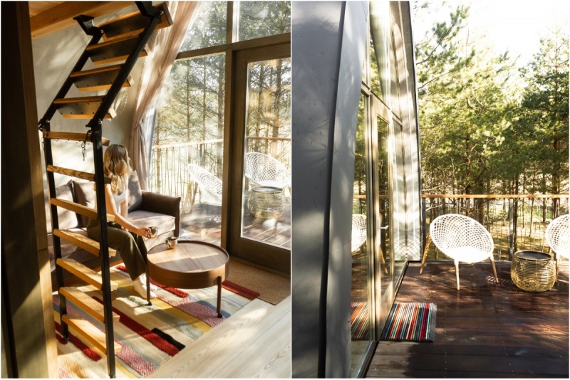 Yöpyminen bungalowissa 4 metrin korkeudessa – „Jungle SPA“