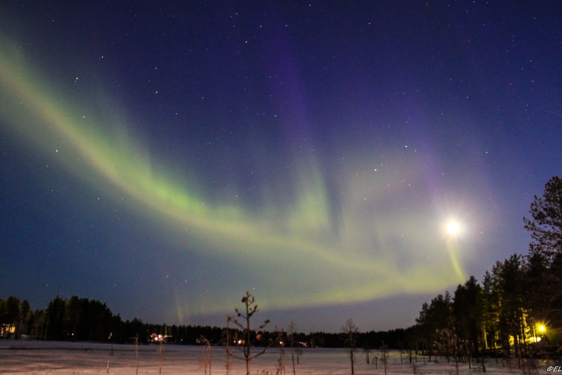 Kelkkasafari revontulia etsimään kahdelle