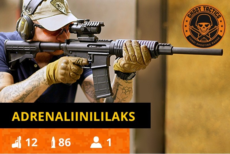 Ampumapaketti "Adrenaliiniryöppy" Tondin ampumaradalla